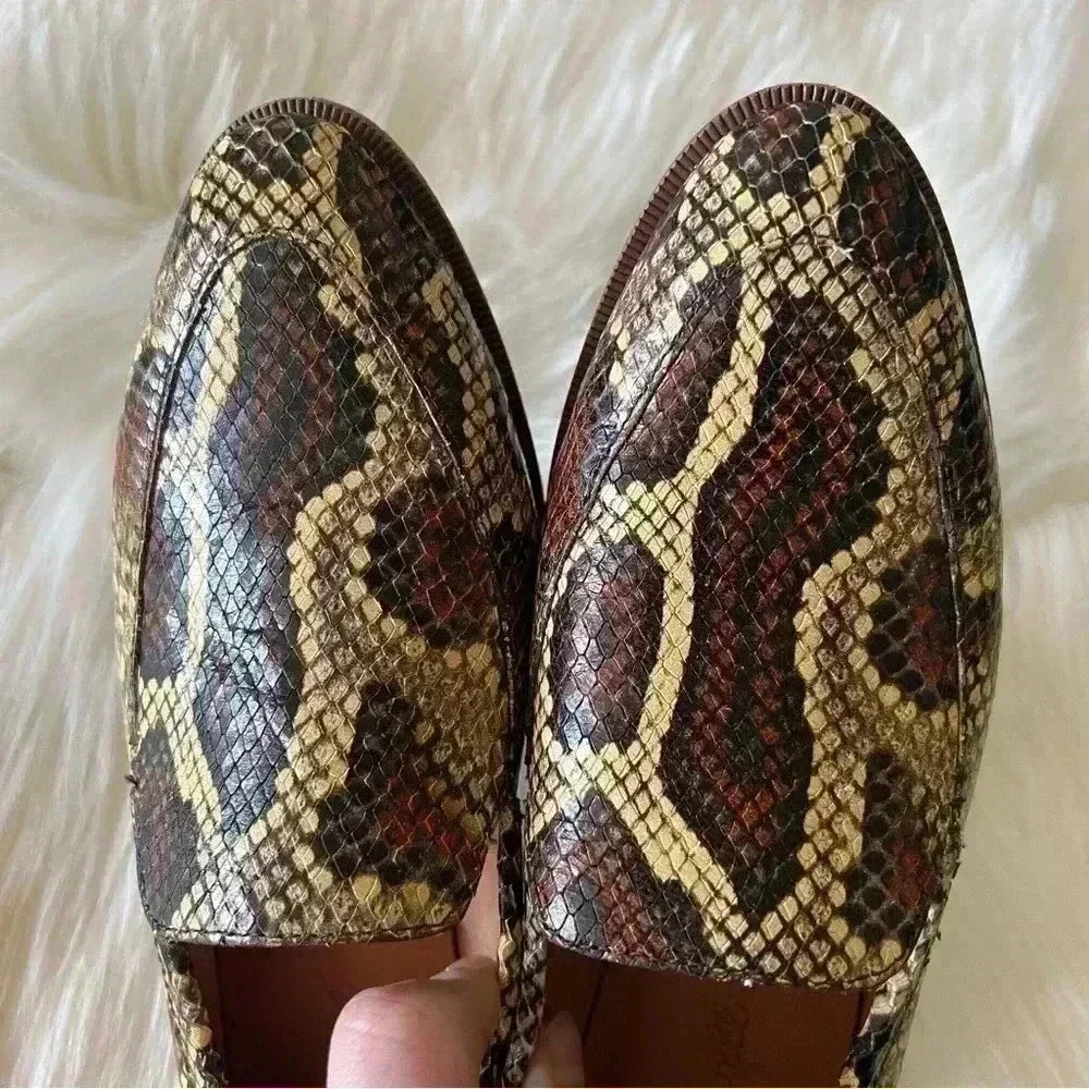 Madewell Frances Snakeskin Loafers Leather Shoes 6.5